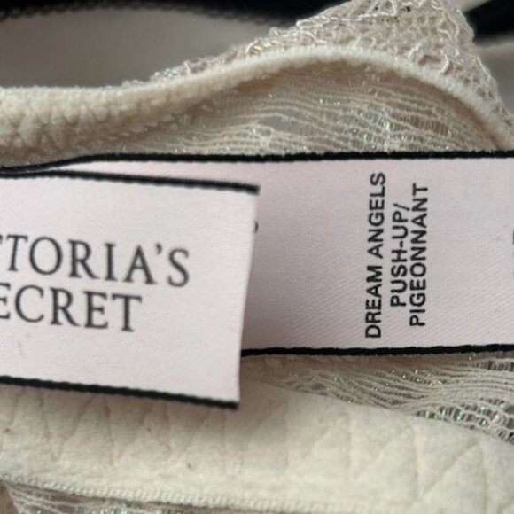 Victoria Secret Light Pink Lace Dream Angels Push Up Bra 36D Padded Underwire - Picture 5 of 5